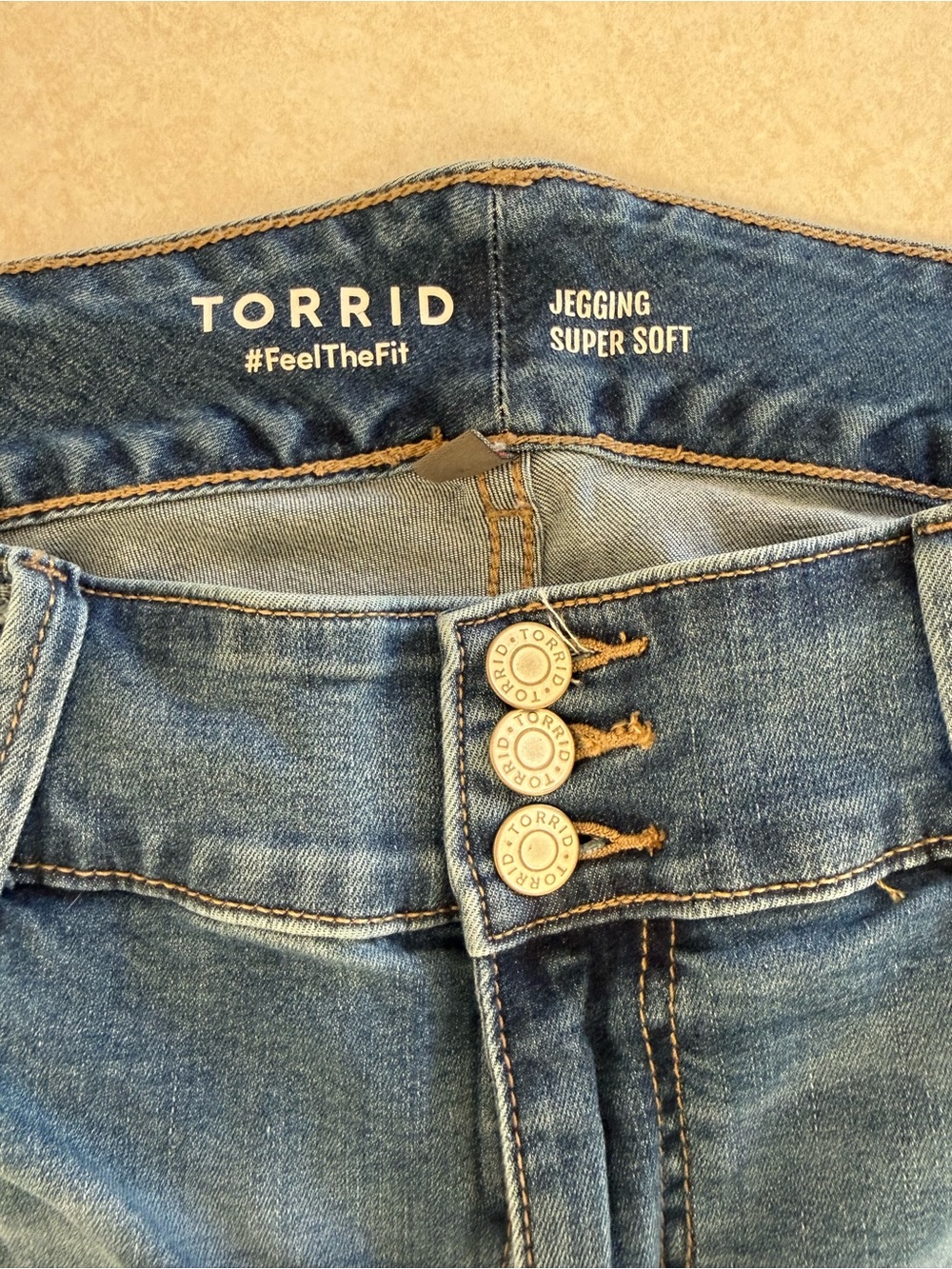 torrid Dark Blue High-Rise Skinny Jeans with Triple Button - Picture 2 of 2